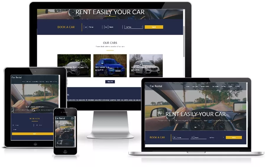 cars for rent php script web software