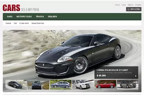 cars template demo php script