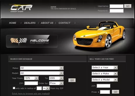 cars template demo php script