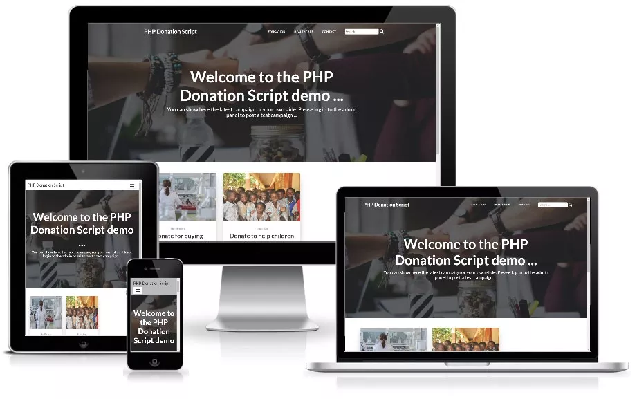 free php donations script responsive