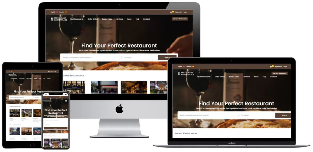 PHP Restaurants Marketplace