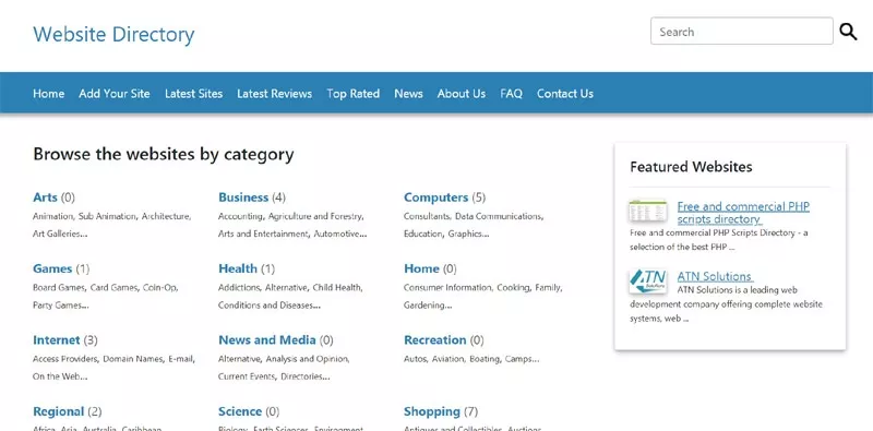 PHP Website Directory