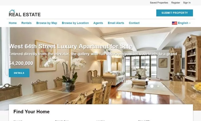 real estate portal php script