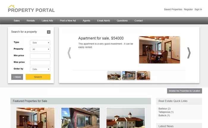 Real Estate Portal Template